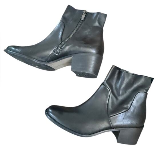Paul Green Nelly Black Leather Ankle Boots Sz UK7/US9.5 - Picture 7 of 8